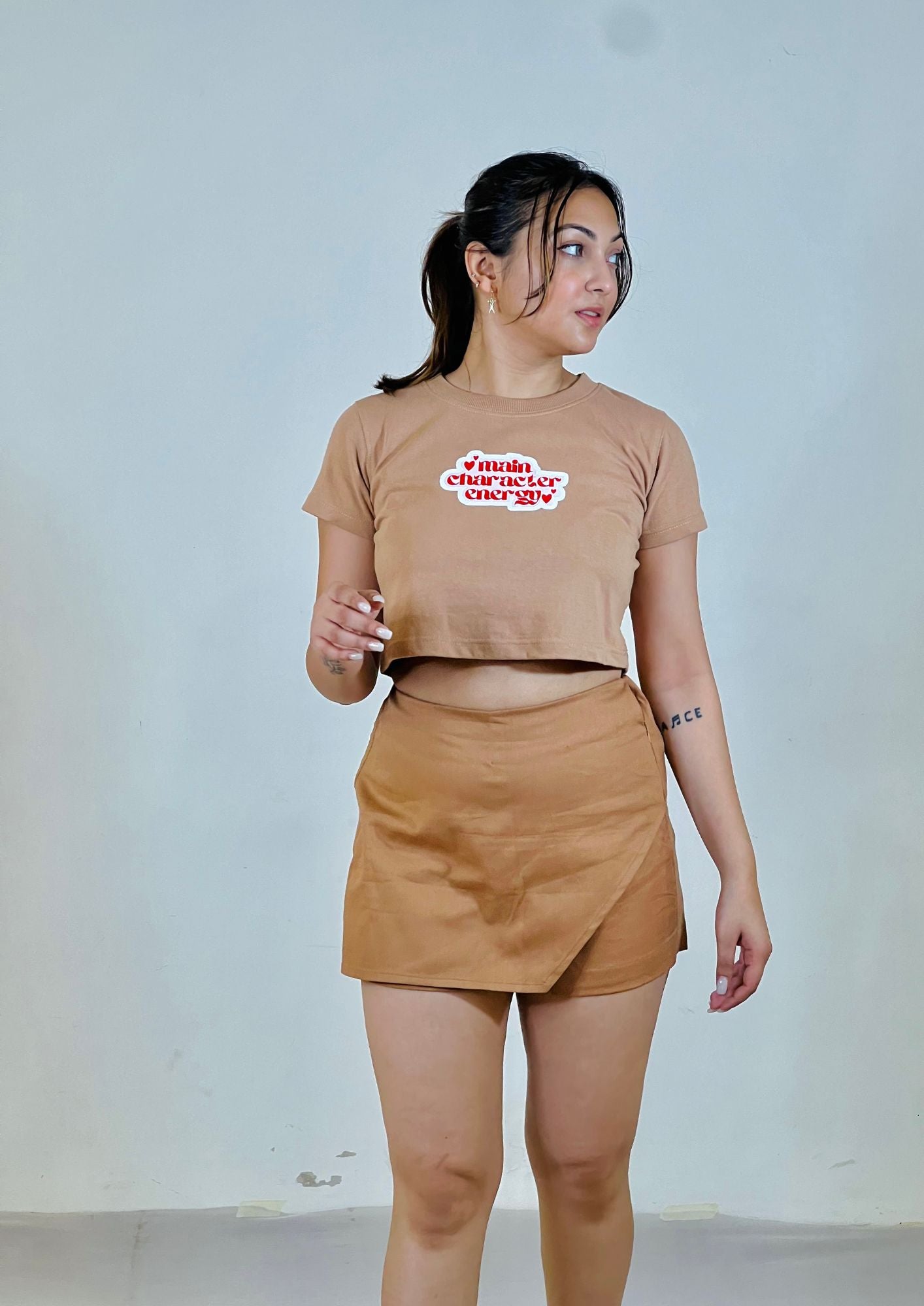 Main Character Energy Crop tee