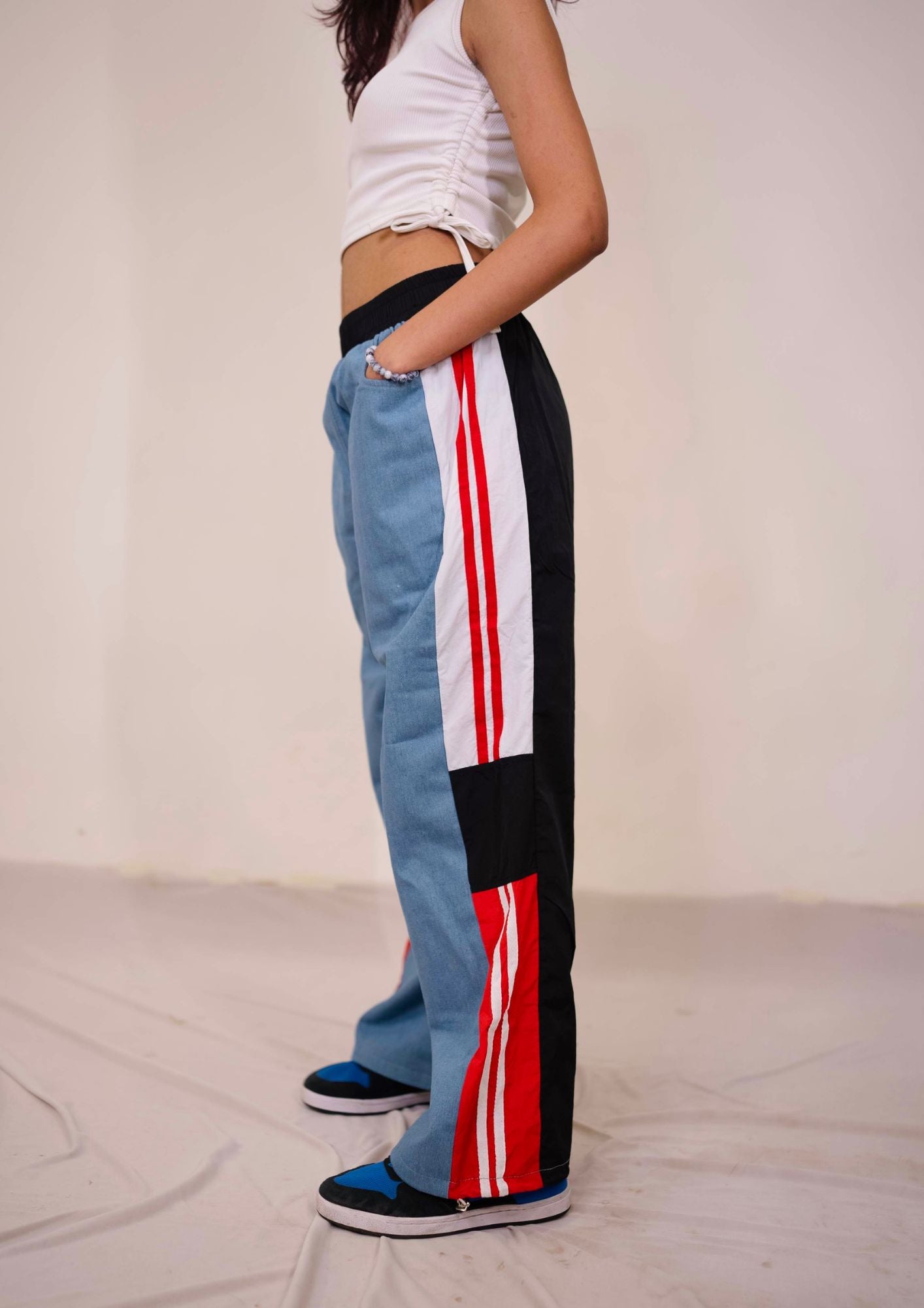 Denim Parachute Joggers
