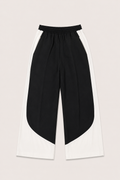 White Striped Black Joggers