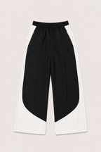 White Striped Black Joggers
