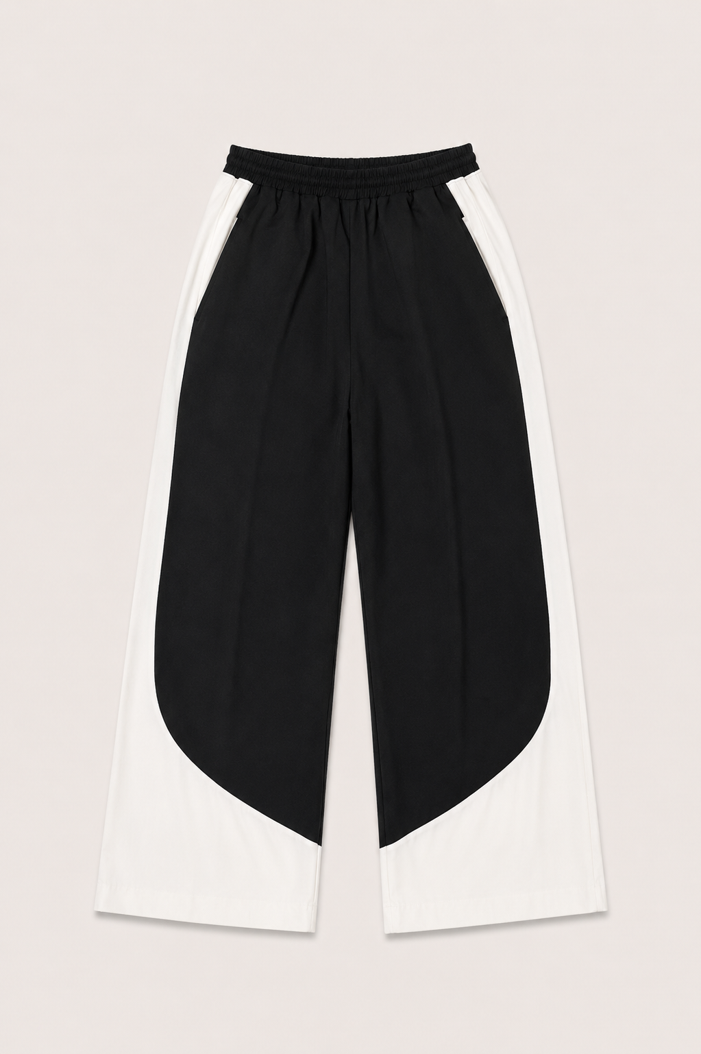White Striped Black Joggers