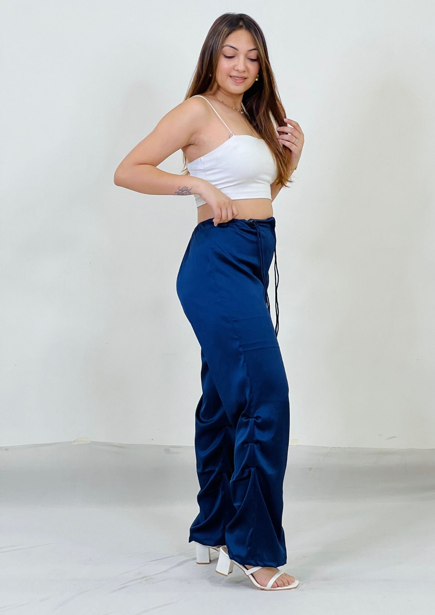 Satin Parachute Pants