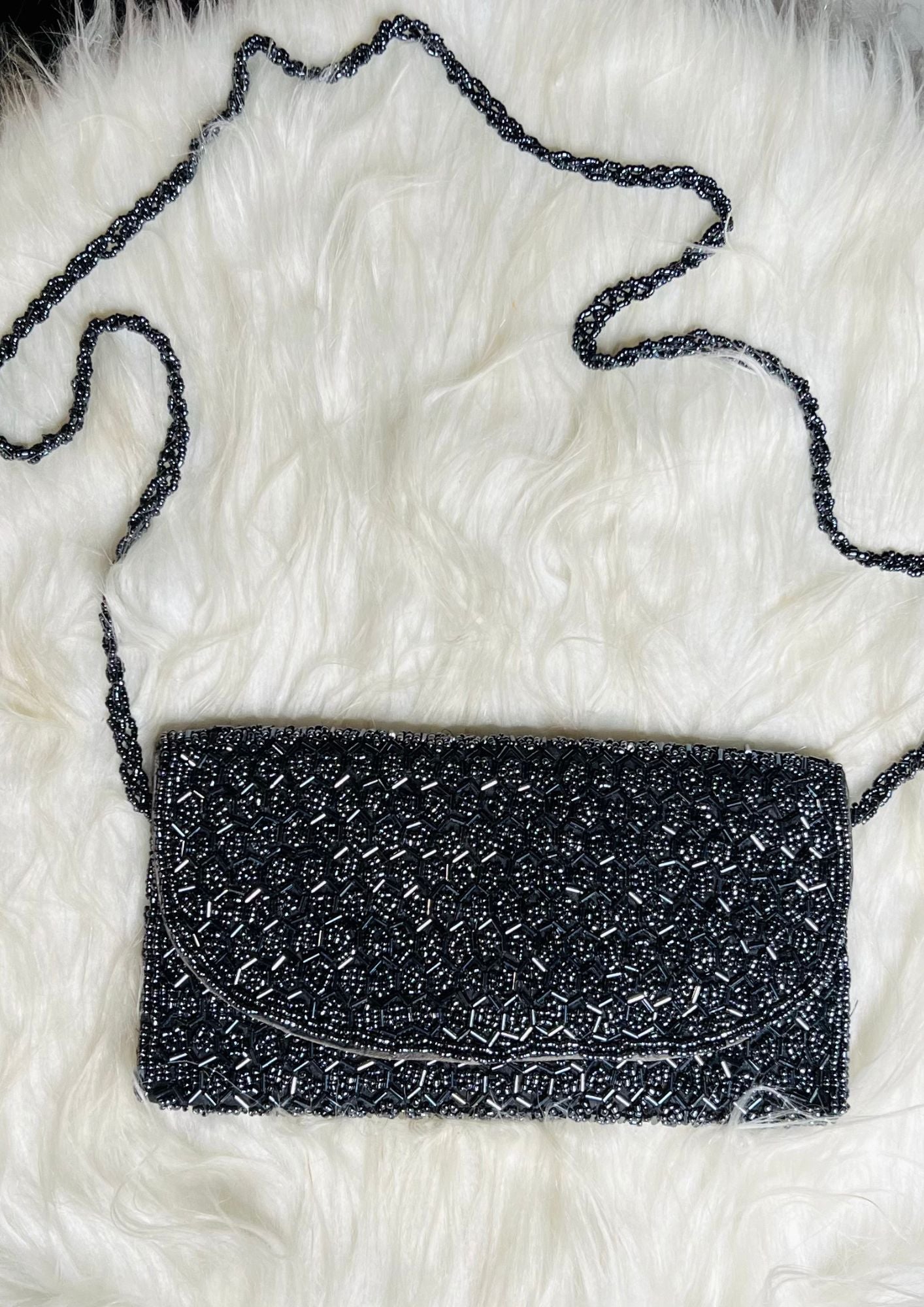 Blue Sequins Sling Bag