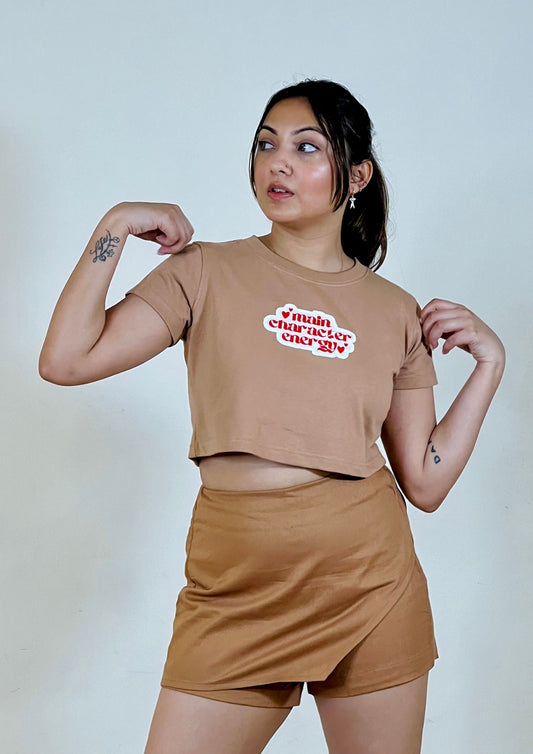 Main Character Energy Crop tee