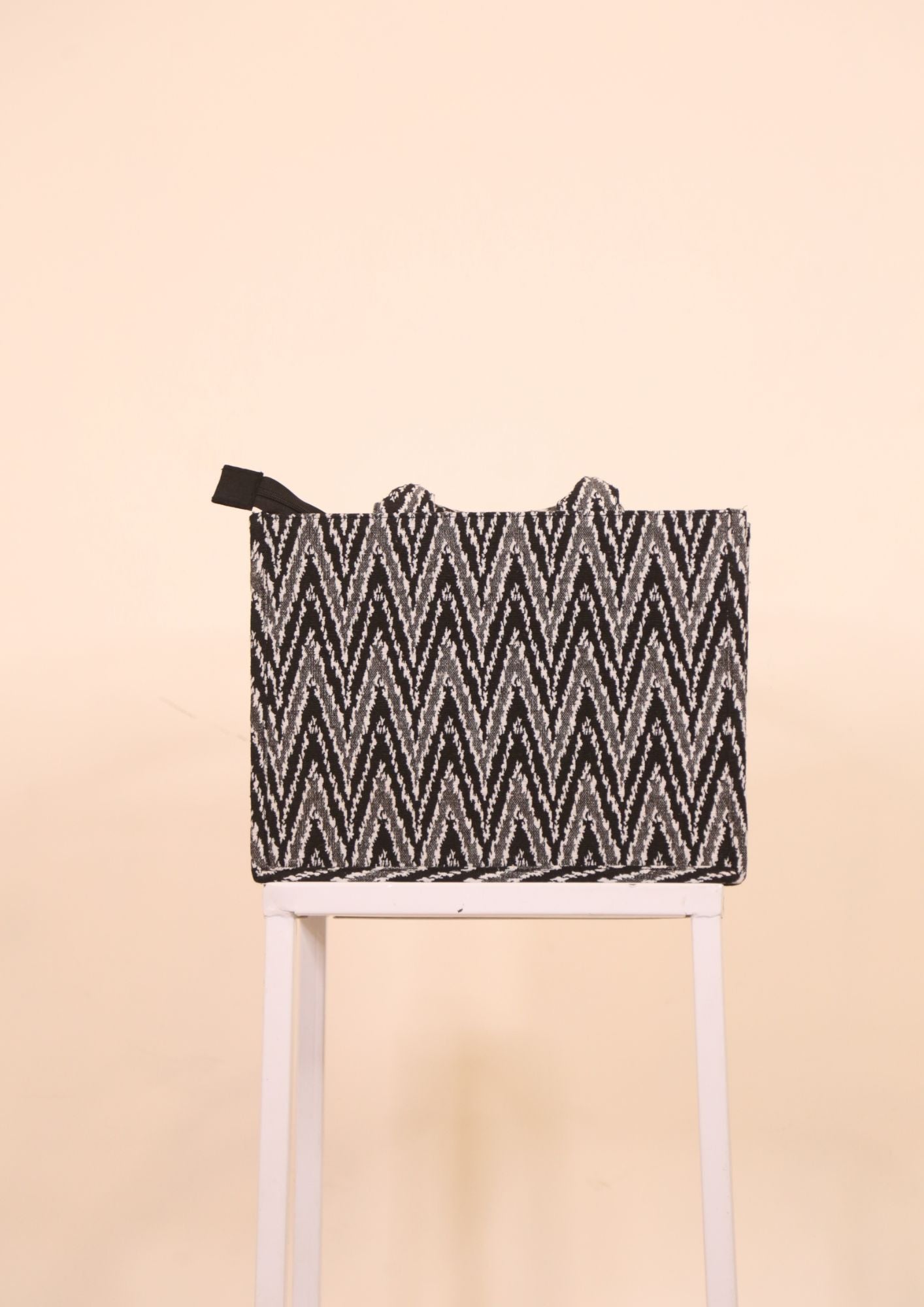 White & Black Tote Bag