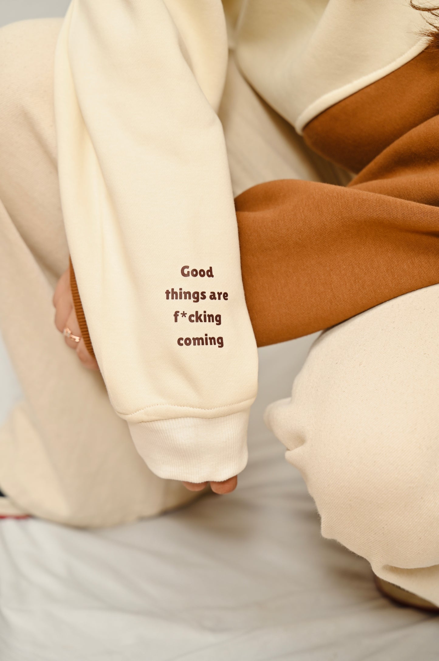 Good things are coming  dual coloured sweatshirt