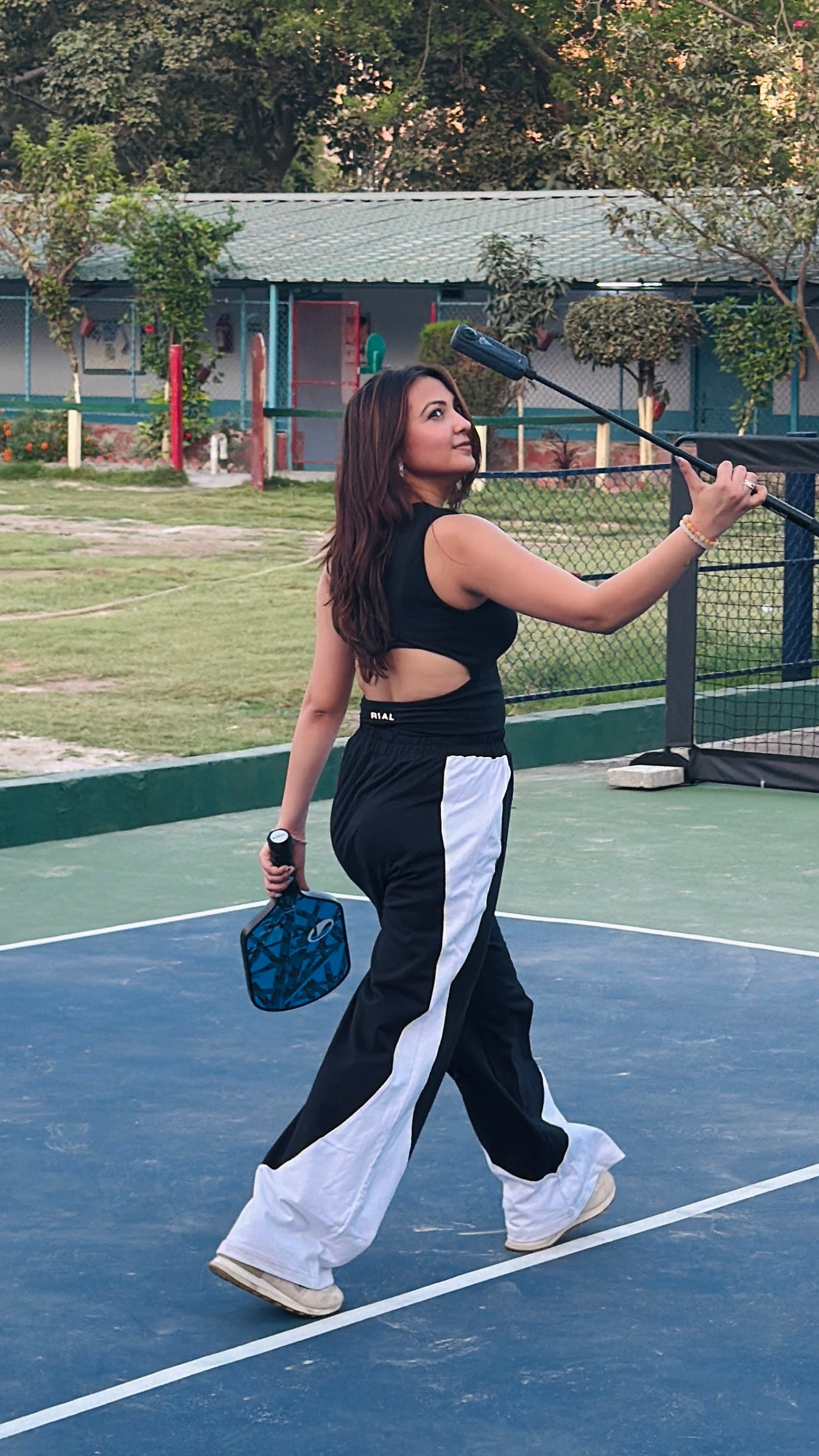 HOT AND MYSTERIOUS TOP WITH BLACK STRIPED JOGGERS COMBO