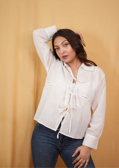 White Knotted Shirt
